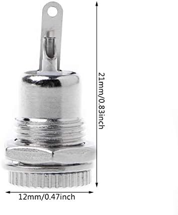VizGiz 5 Paquete Conector Hembra 5.5mm x 2.1mm Panel miniatura 5