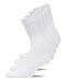 Produktbild Snocks Herren & Damen Tennissocken (4x Paar) Lange Haltbarkeit Dank Bester Qualität, 01 Weiß (4x Paar), 43 - 46
