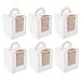 Zerodeko 1 Set Window Muffin Box Cake Boxes Mini Cupcake Container Muffin Paper Case Christmas Gift Boxes Backing Cake Case Muffin Case Wrapping Container Paper Cup Packing Boxes