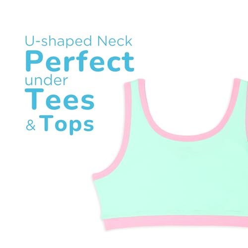 Image of YouGotPlanB Cotton Sports Bra | Ages 8-16 Years | U-Shaped Style | Non-Padded, Double-Layered for Coverage