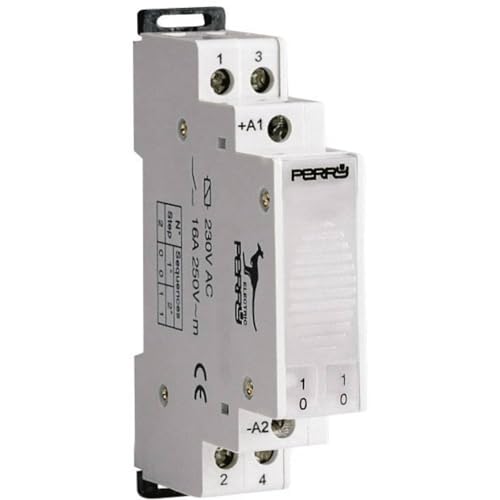 Télérupteur électromécanique 12V 2 contacts 2 séquences 1 DIN
