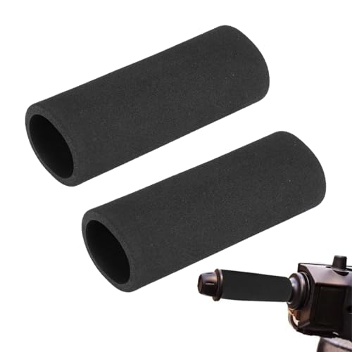 2 Pezzi Copri Manopole in Spugna Universali per Manubrio,Comfort Copertura Antiscivolo Anti-Vibrazione per Impugnatura del Manubrio, Manopole per Moto in Schiuma Antivibrazioni