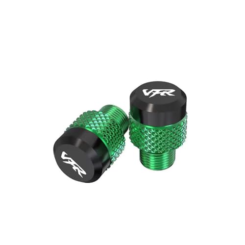 100% nuovo di zecca Compatibile con VFR750 VFR800 VFR 800 F VFR800F Moto Viti in alluminio M10*1.25 Bulloni Tappi for fori specchietti(Green)