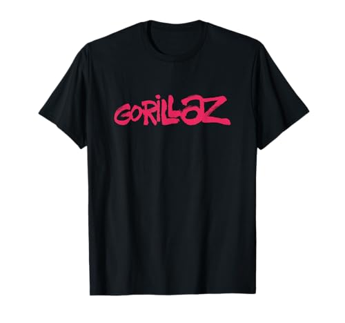 Gorillaz Brush Logo Pink Camiseta