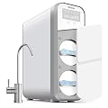 Deepuro RO Water Filter System, Reverse Osmosis Under Sink Water Filtration System 600GPD, 0.0001?m Tankless Water Purifiers 5 Stage, 1.5:1 Pure to Drain Visible TDS & Filters Life, White, WP-A6