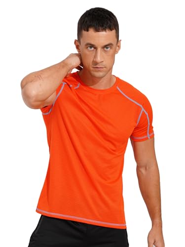 YiZYiF Men's UPF 50+ UV Sun Protection Rash Guard Swim Shirt Short Sleeves Athletic Sports T-Shirt Gym Yoga Workout Tops2