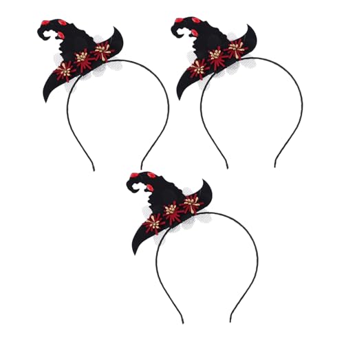 Accessoires Halloween 3 pièces pour compléter un déguisement terrifiant avec serre-têtes noirs