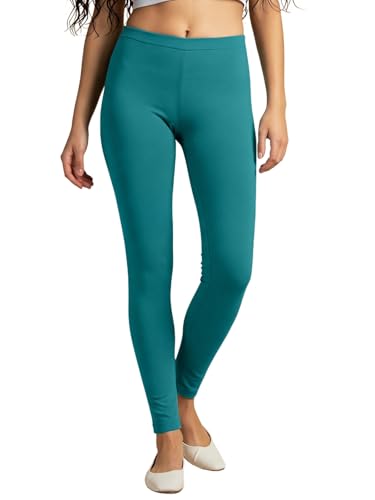 Image of JUNEBERRY Cotton Lycra Skinny Fit Leggings for Women & Girls (Sizes: S to 2XL) (Colors: Black, Beige, White, Grey, Brown, Pink & Wine)