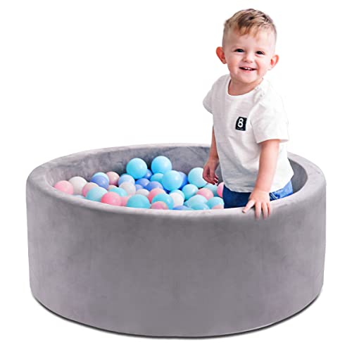 Lekilv Foam Ball Pit For Toddlers, 1-3 Year Old Kids Baby Gift Indoor, Soft Velvet Fabric, Balls Or Toys Storage Organizer (Note: No Ball) #TOP22