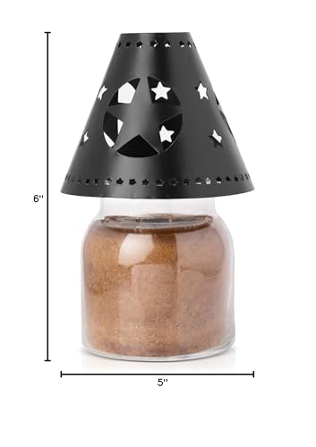 A Cheerful Giver CA10 Metal Candle Shade - Black Star Decorative Tin Candle Shade Fits Most Cheerful Giver 16 Oz. & Larger Jar Candles thumb #6