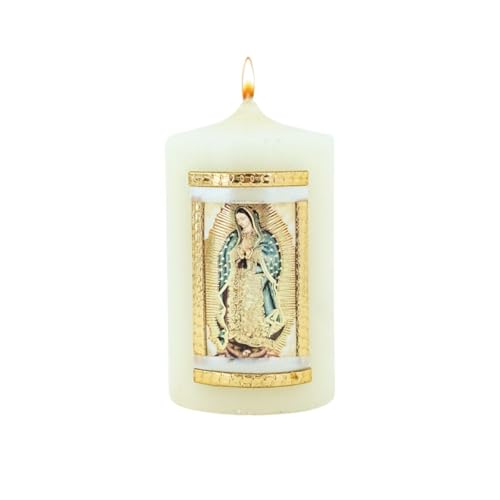Light Mary-Easter Candle 5 cm X 7 cm Virgin of Guadalupe 1 piece