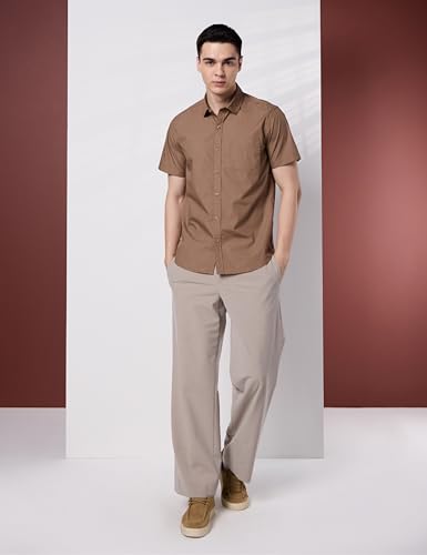 Image of Symbol Premium Men's Cotton Poplin Casual Shirt - Regular Fit | Half Sleeve | Pure Cotton (Available in Plus Sizes)