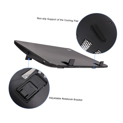 Base para portátil ajustable con ventilador Alipis negro miniatura 7
