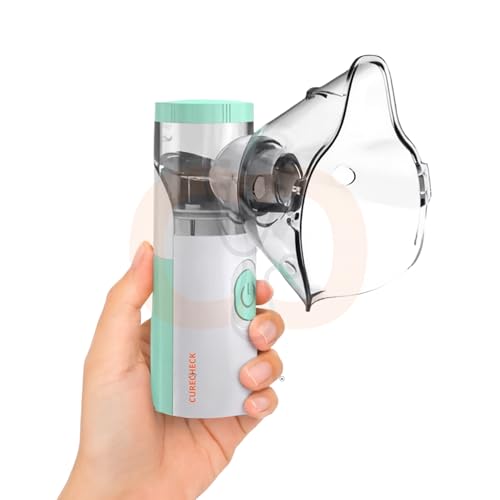 Image of Portable Mesh Nebulizer | Humidifier for Baby & Adults | Handheld Personal Nebulizer | Powerful Flow | Travel Friendly | Lightweight | Batteries & USB Included