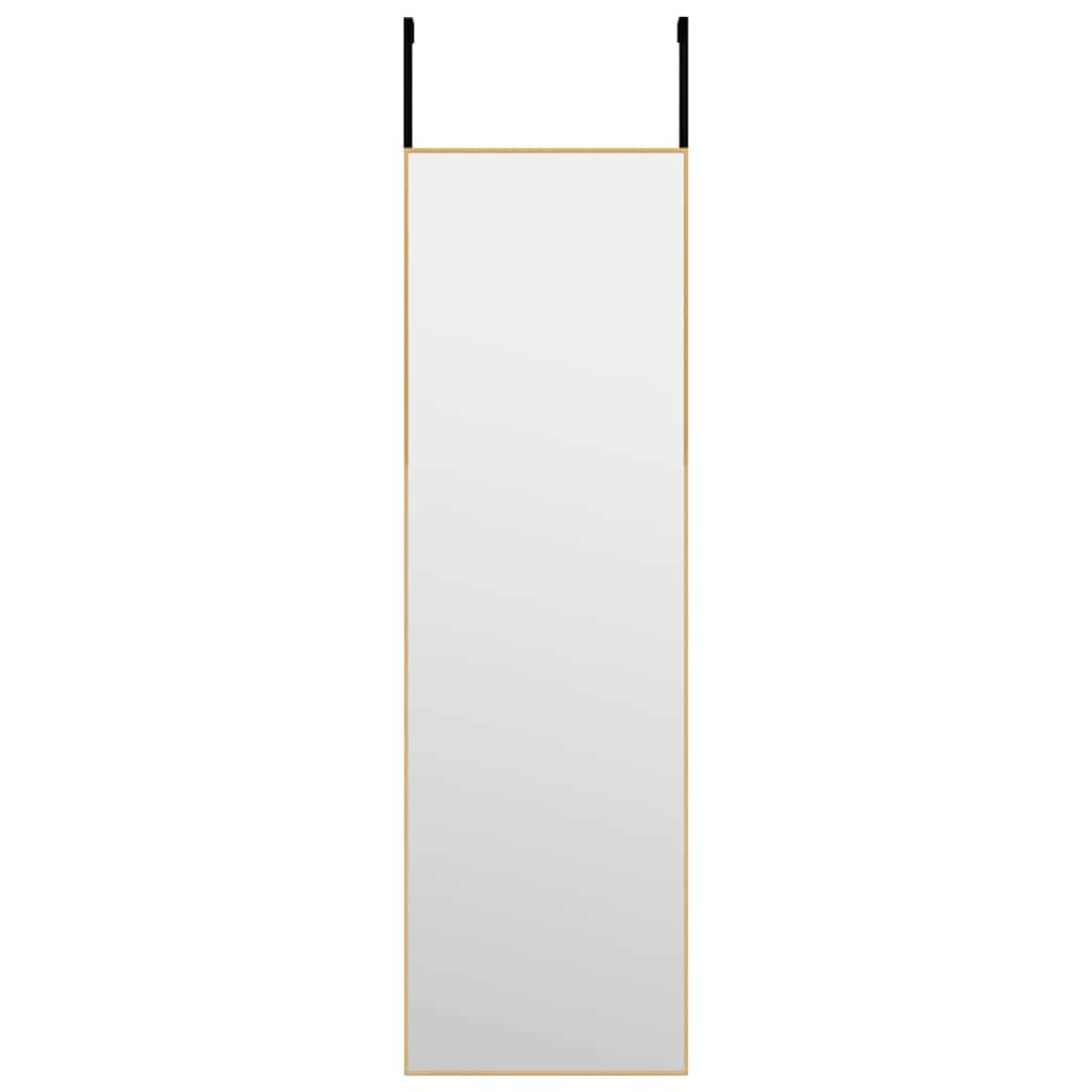 Espejo de puerta dorado 30 x 100 cm cristal aluminio con gancho