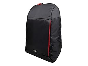 Acer Nitro Urban gaming laptop backpack - (fits laptops up to 15.6 Inch, water resistant, breathable mesh back, padded shoulder straps, black)