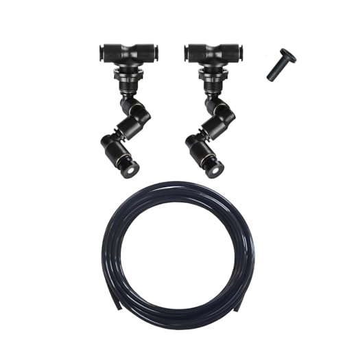 J&A Reptile Terrarium Misting Kit 2PCS 360 Adjustable Nozzles 16.4ft Tubing for Reptiles Amphibians