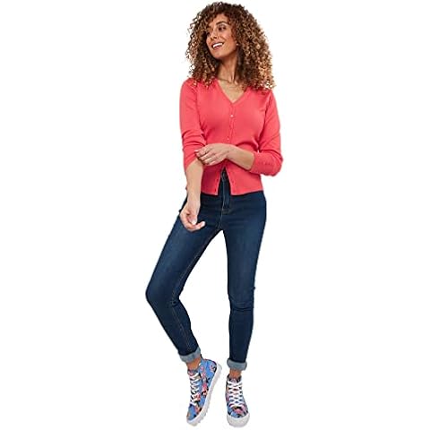 Joe Browns Women's Simple Lightweight Summer Button Down Cardigan Top Sweater, Coral, 12 Cover