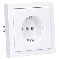 Busch-Jaeger future® linear Komplett-Set: 20 EUC-84 SCHUKO Schutzkontakt-Steckdose + 1721-84K Abdeckrahmen 1-fach, studioweiß – Ansicht 1