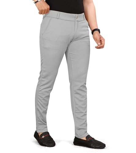 Image of Men's Lycrablend Soild Slim Fit Casual Trouser Pant