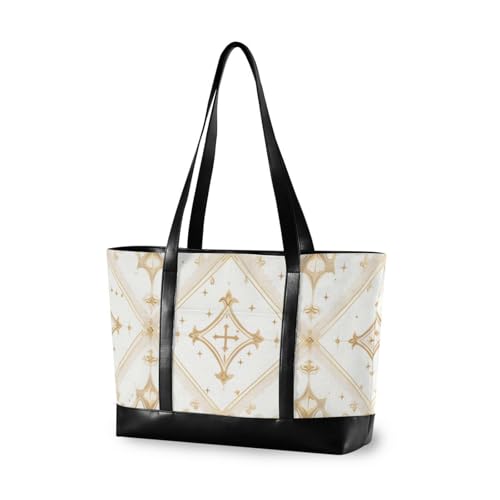 Cross Cream White Holiday Gold professional tote bags for laptops with zipper work handbags for college with tablet bolsas para computadoras de mujer