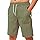 MEILONGER Short d'été pour garçon - Style décontracté - Coupe classique - Avec bretelles - Avec poches zippées, 25001 Vert armée, 164
