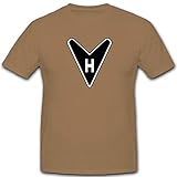 nurflügelteam Design/Druck aus Deutschland Horten Ho 229 Logo Emblem Jagdflugzeug Jet Nurflügel deutsche - T Shirt #5183, Größe:XXL, Farbe:Sand