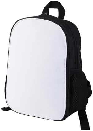 2PCS Blank Backpack for Kids Kindergarten DIY Painting Plain Bookbag Customizable Sublimation Blank Bag for Preschool Children Outdoor Day Pack Black