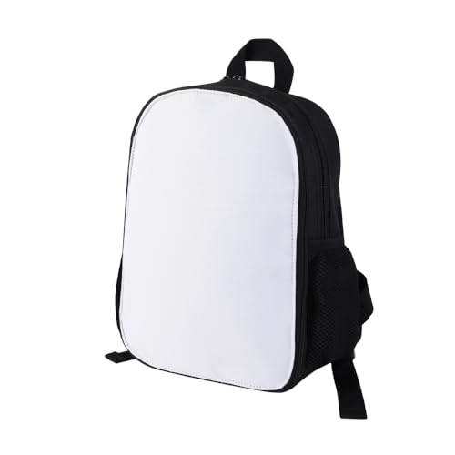 Blanko-Rucksack für Kinder, Kindergarten, DIY, Malerei, Büchertasche, personalisierbar, Sublimation, blanko Tasche für Vorschulkinder, 30,5 cm, Schwarz, 2PCS, Minimalistisch