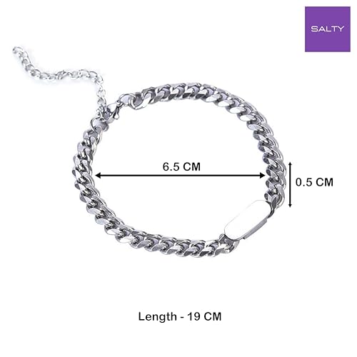 Image of Salty Alpha Anti Tarnish Bracelet for Men | Hand Bands for Boys | Wrist Bracelets for Man | Fashion Jewellery Accessories | Stylish Minimal Jewelry | Gift for Marriage, Birthday, Anniversary