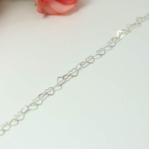 Pulseira Feminina Prata Legitima 925 Elo Coração