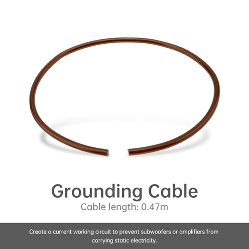 ePathChina Amplifier Installation Kit, Car Audio Wire Wiring Amplifier Subwoofer Installation Kit, Speaker Cables Car Power Cord with Fuse Holder (8 Gauge)