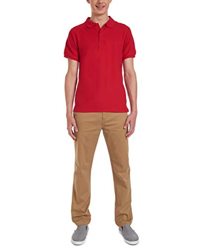 Nautica mens Uniform Short Sleeve Stretch Pique Polo Shirt, Red, 38-39 US - image 2