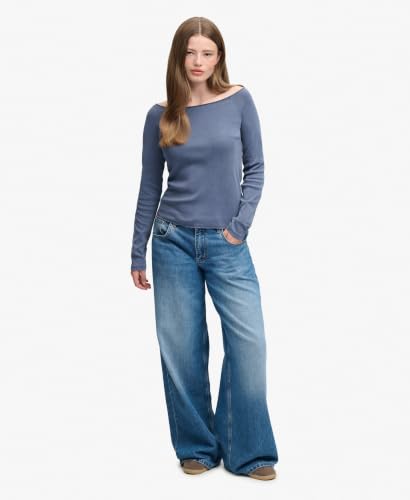 T shirt à épaules dénudées manches longues femme Superdry Bardot - vue 4