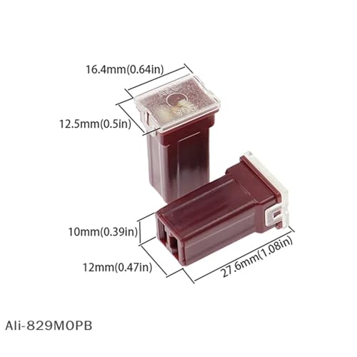 Juego de 5 fusibles mini cuadrados para automóvil: 20A, 30A, 40A, 50A, 60A, 70A, 80A, 90A, 100A y 120A, con caja de plástico, marca EJHKFG, modelo EJHKFG03 miniatura 3