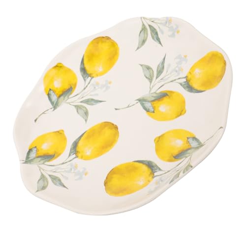 Hohopeti Keramikteller Zitronenmotiv Dekoratives Serviertablett für...