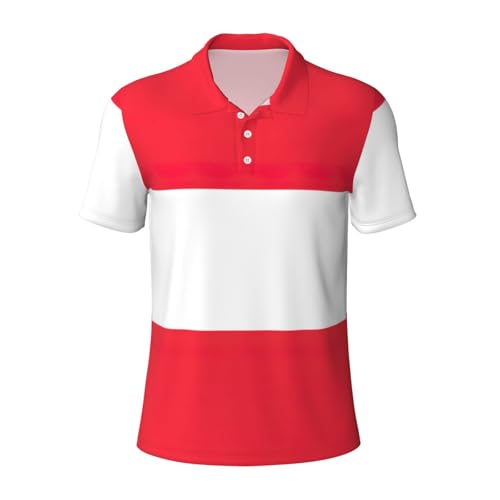 Chemise décontractée à manches courtes drapeau autrichien pour homme respirante