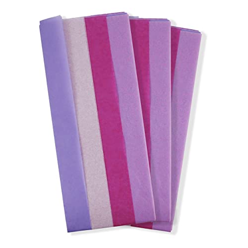 Clairefontaine ES 24303-FC Papel de Seda, Paquete de 6 Hojas Plegadas, Dimensiones 50 x 70 cm, Estampado Púrpura, Fucsia, Lila, Personalización de Regalos, Papel de Regalo, Pasatiempos Creativos
