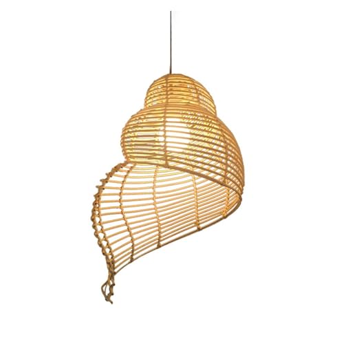 Suspension rotin 25x40cm lustre en osier fait main pour cuisine et salon