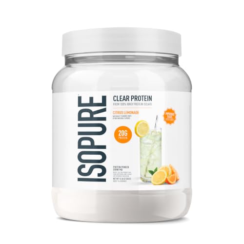 Image of Isopure Clear Whey Isolate Protein Powder, Citrus Lemonade, 14 Serving