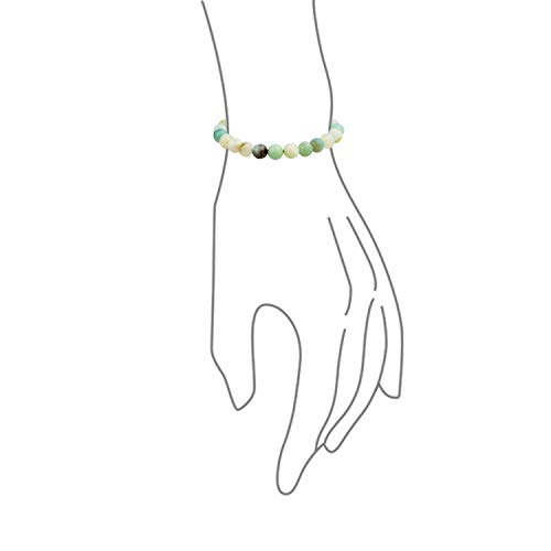 Bling Jewelry Semi Precious Gemstone Strand Multicolor Earth Tone Amazonite Round Bead 8Mm Stretch Bracelet For Women Men Teen Unisex #TOP1