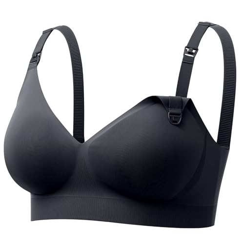 Image of Momcozy CoolFit Nursing Bras for Breastfeeding, Ultra Stretch Seamless Jelly Strip Maternity Bra, Cooling Wireless