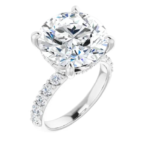 8 | 10 | 12 Ct Moissanite Engagement Ring & Wedding Bridal Rings Set In 10k 14k 18k Gold & 925 Sterling Silver Anniversary Ring for Women3