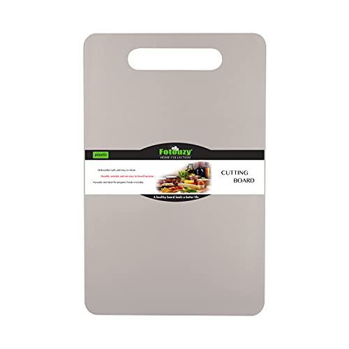 Fotouzy Plastic Cutting Board with Handles - Perfect for Chopping, Slicing, and Dicing Fruits and Vegetables.
