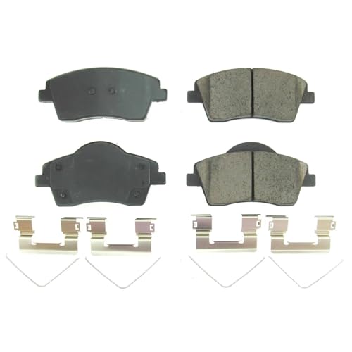 Image of PowerStop Front Brake Pads for Volvo XC40 2019-25 - Z17 Ceramic Brake Pads with Installation Hardware, 17-8006