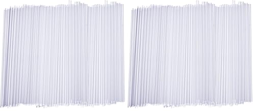 Image of Comfy Package 7.75 inchHigh Clear Straws, Disposable Plastic Drinking Straws - Clear, 250 Count (Pack of 2)