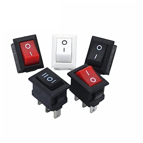 Interrupteur à bascule KCD11 3 broches ON-OFF-ON mini bouton-poussoir 10x15mm lot de 100
