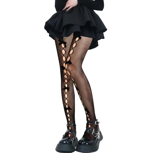 Image of Benefeet Sox Fishnet Stockings or Women High Waist White Fishnet Tights Party Pantyhose Cosplay Costume Tights