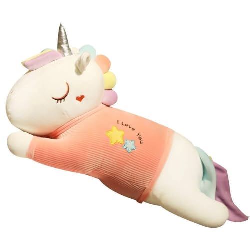 Image of Cute Soft Stuffed Sleeping Unicorn Plush Toy Teddy Bear Washable Cuddly Baby Soft Toy For Baby, Kids, Girls And Boys, 35 Cm