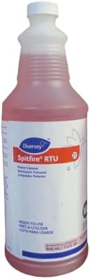Spitfire Diversey SC 95891789 RTU Liquid Power All-Purpose Cleaner, Heavy Duty Degreaser for Shops & Kitchens, Pine Scent, Ready-to-Use Capped, 32-Ounce